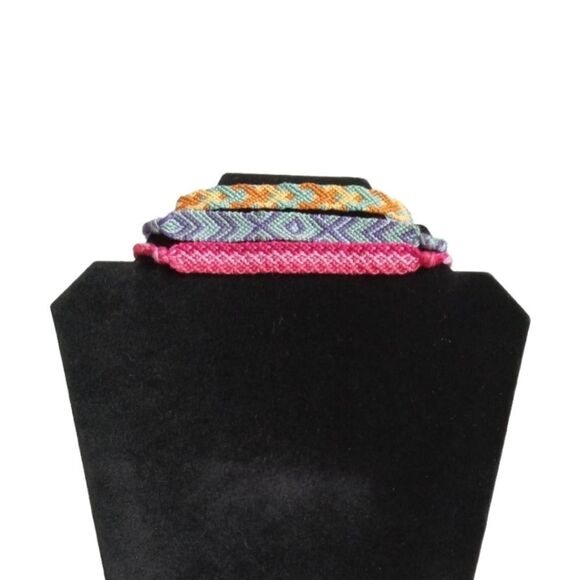 Handmade Colorful Embroidery Floss Adjustable Friendship Style Bracelet Bundle - Picture 1 of 11